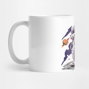 Astronaut dabbing on the moon Mug